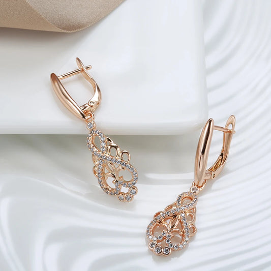 New Trend Crystal Flower Dangle Earrings