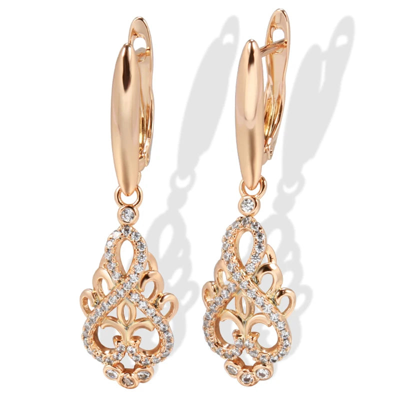 New Trend Crystal Flower Dangle Earrings