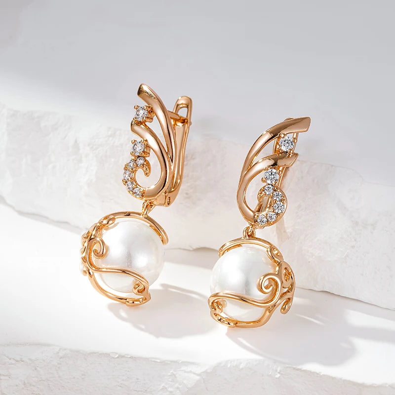 Hot Pearl Long Drop Earrings For Women