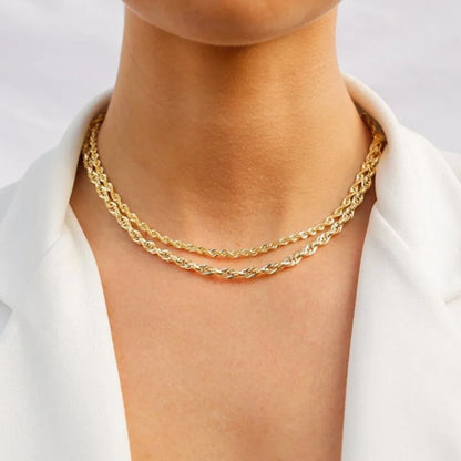 Long Rope Chain Choker Necklace