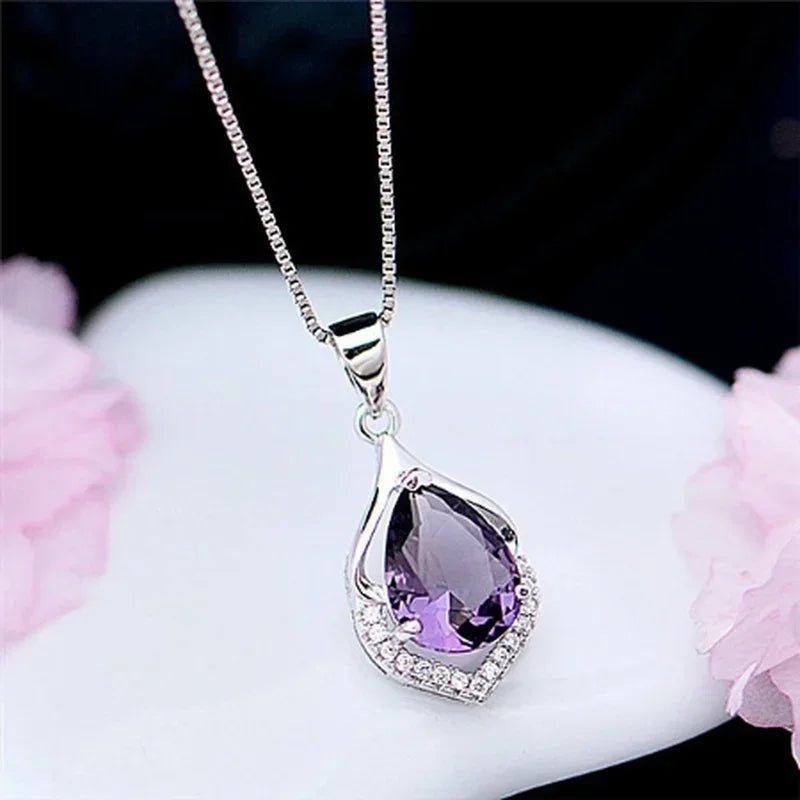 King Temperament Gemstone Jewelry Waterdrop