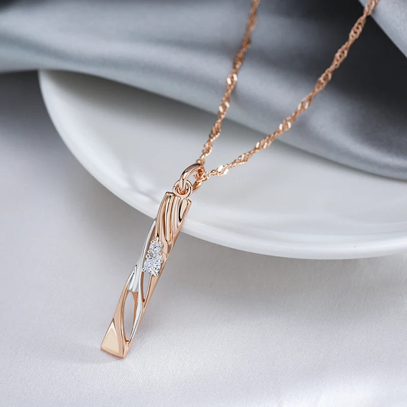 Kinel Fashion Geometric Hollow Zircon Pendant