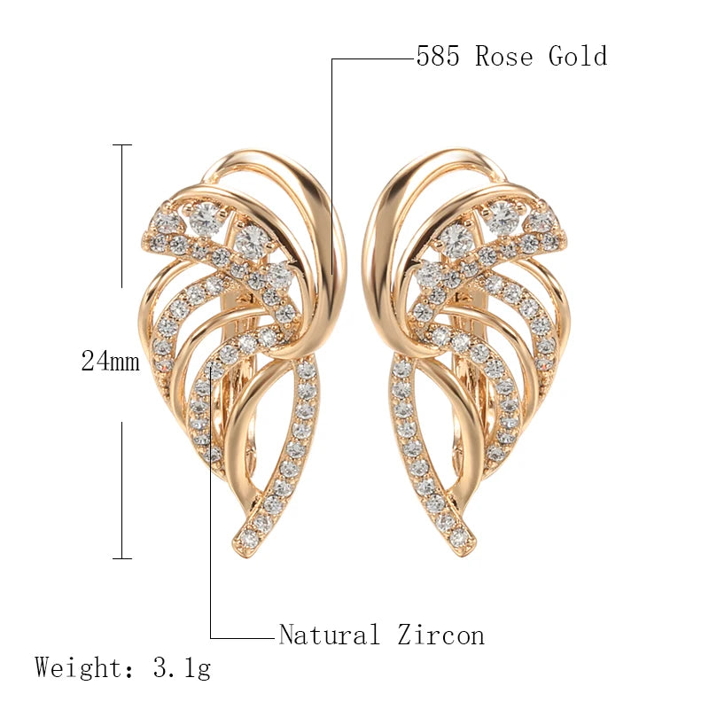 Luxury Full Zircon Vintage Texture Drop Earrings